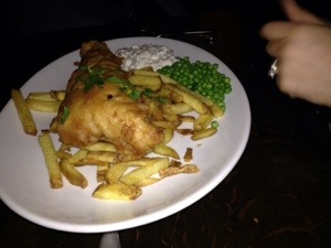 The fish and chips