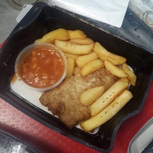 NHS fish chips beans