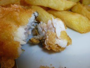 fish and chips close up